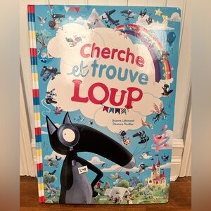 Colorful Children's Book 'Cherche et trouve Loup'